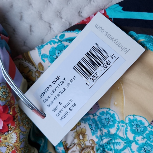 **HP** Nwt Johnny Was Raina One Shoulder Swimsuit - Picture 14 of 14